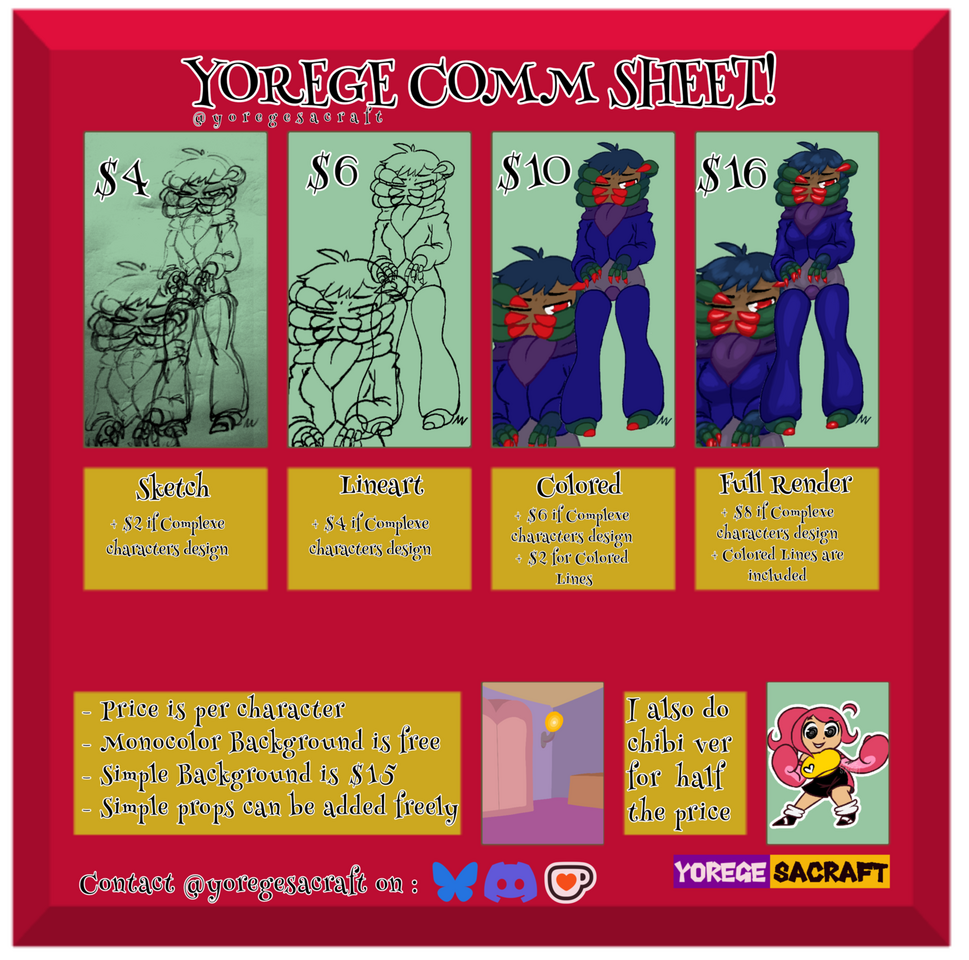 Art COMMISSION Sheet! - Bluesky