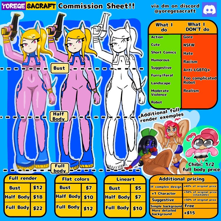Art COMMISSION Sheet! - Bluesky