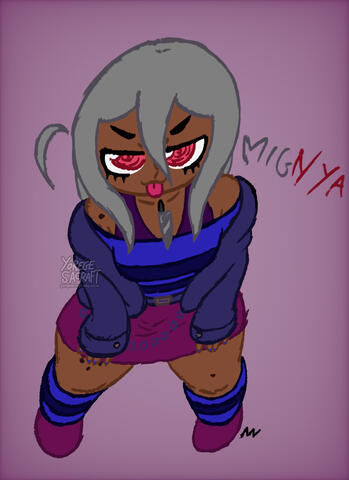 Mignya form in goth mode! ☯️💙💜 - Bluesky