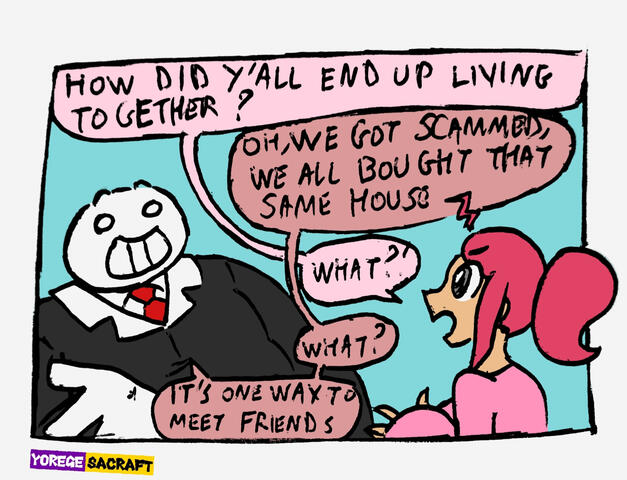 Mignya is asking BiFF about his childhood Panel 3 - Bluesky